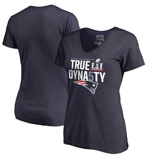 Women New England Patriots Pro Line by Fanatics Branded 5 Time Super Bowl Champions True Dynasty V Neck T-Shirt Navy FengYun,We sell and wholesale Women New England Patriots Pro Line by Fanatics Branded 5 Time Super Bowl Champions True Dynasty V Neck T-Shirt Navy FengYun on line form chian!